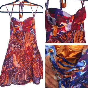 Marcia Corseted Halter Sun Dress